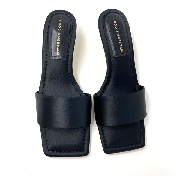 Good American Kickstand Slide Sandal Mules Black Size 6.5 GA117K-X - Picture 3 of 10